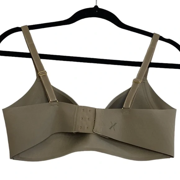 Knix Wingwoman Bra 2 36A Taupe Khaki Brown Wireless Comfy Everyday - Picture 2 of 12